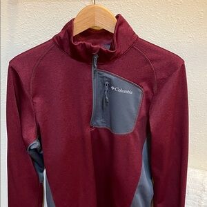 Columbia Men's Deep Red and Charcoal Performance Jacket